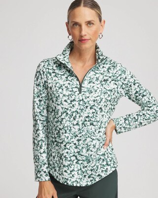 Zenergy® UPF Printed Zip-Front Pullover | Chico's
